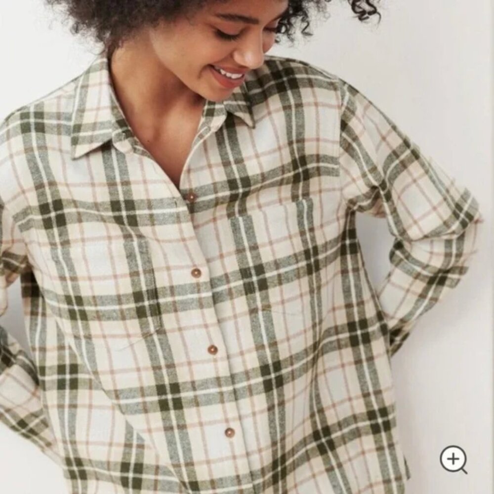 Jenni Kayne - Oatmeal Plaid Flannel Shirt